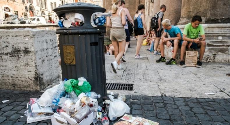 Romans are up in arms about the city's dysfunctional rubbish collection service, even more difficult to endure in the soaring summer heat