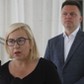 Paulina Henning-Kloska i Szymon Hołownia w czasie konferencji prasowej