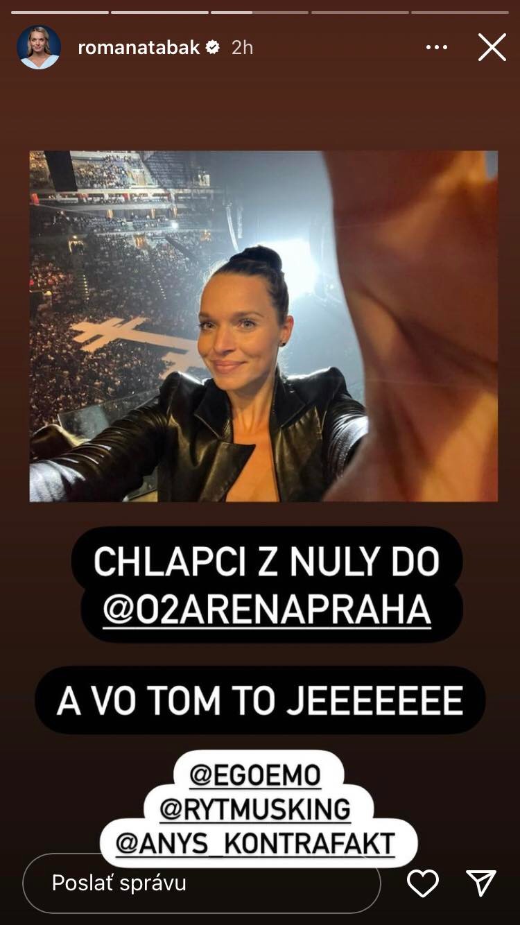 Tabak na koncerte v Prahe.