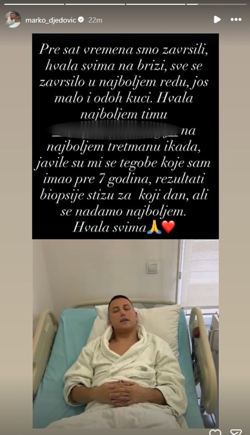 Marko Đedović objava