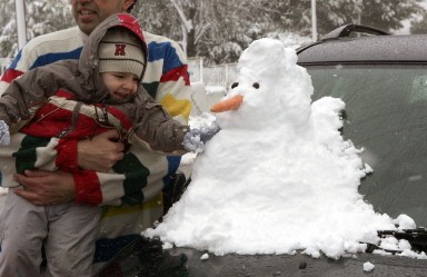 GREECE-WEATHER-SNOW