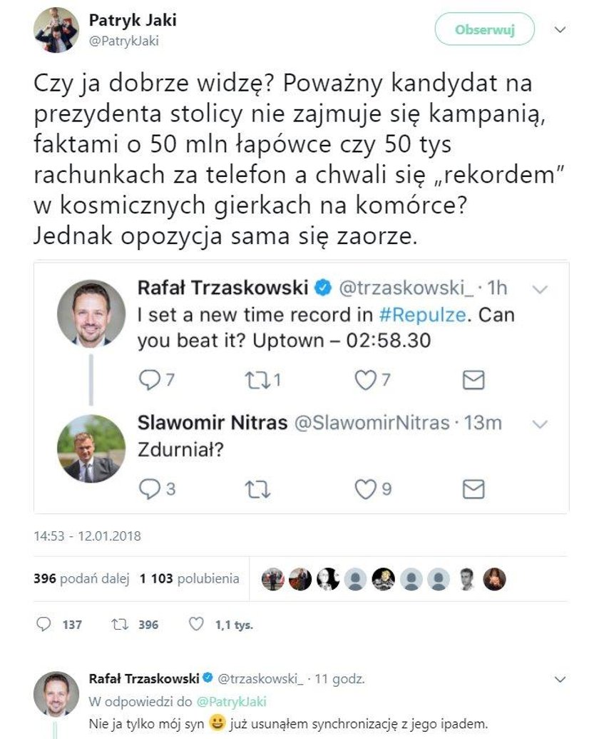 Trzaskowski nakrył syna, gdy robił to w nocy pod kołdrą!