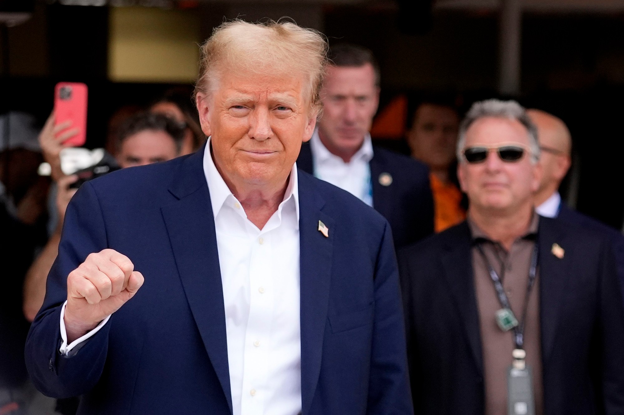 Bývalý prezident USA Donad Trump na Veľkej cene Miami.