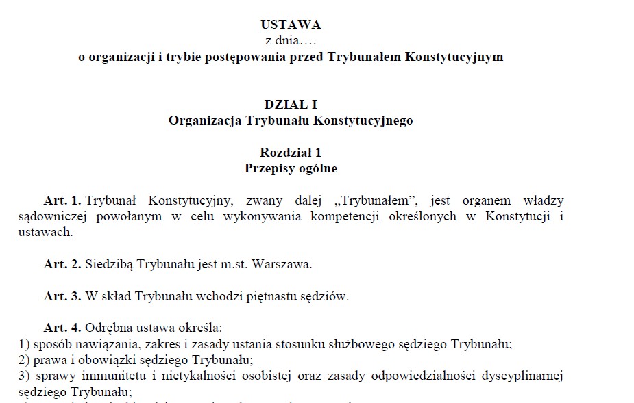 Ustawa PiS o Trybunale Konstytucyjnym