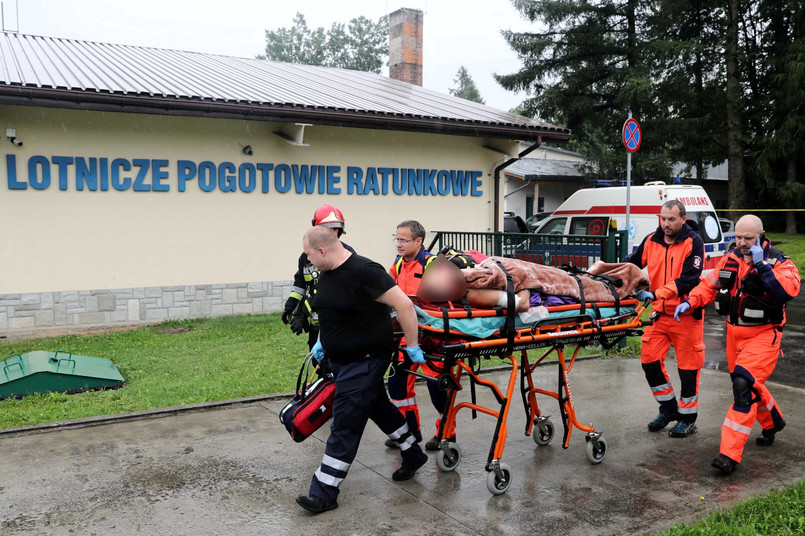 Ranni turyści transportowani do szpitala w Zakopanem