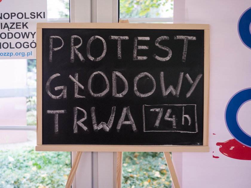 Protest medyków w Łodzi.
