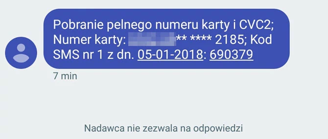 Kodem SMS są zabezpieczane także płatności kartą kredytową przez internet.