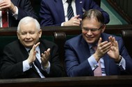 Jarosław Kaczyński i Arkadiusz Mularczyk