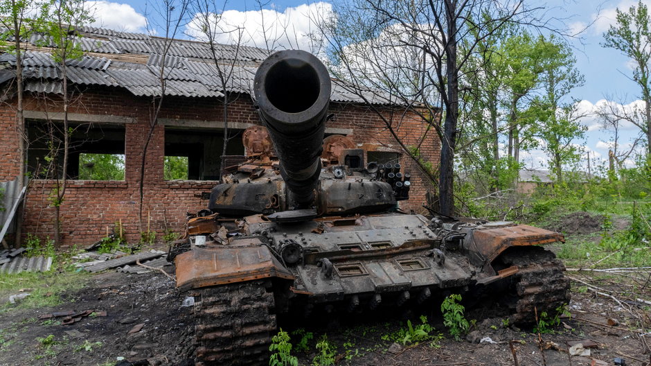 Zniszczony czołg T-72