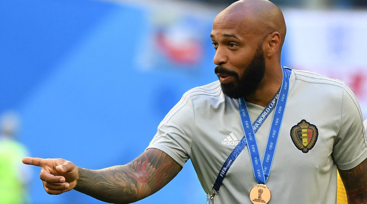 Thierry Henry a 2018-as világbajnokság ideje alatt a belga válogatott pályaedzője volt /Fotó: Northfoto