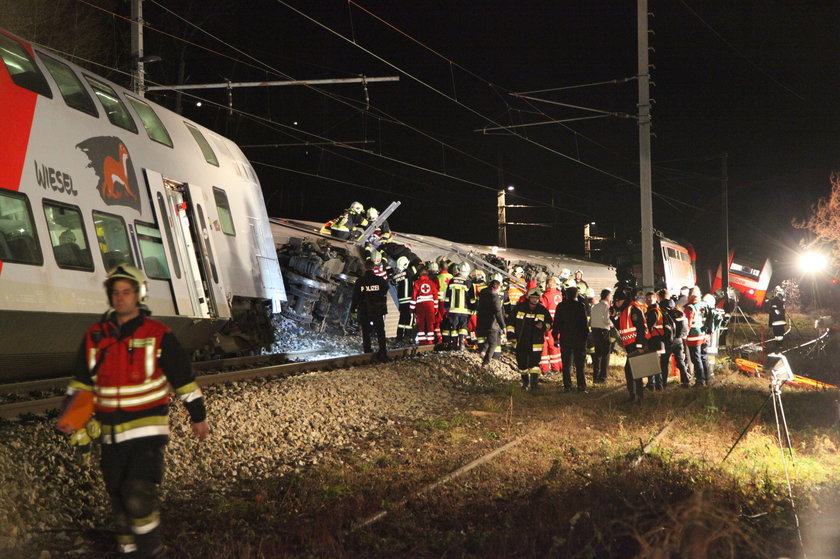 Wypadek pociągu w Austrii