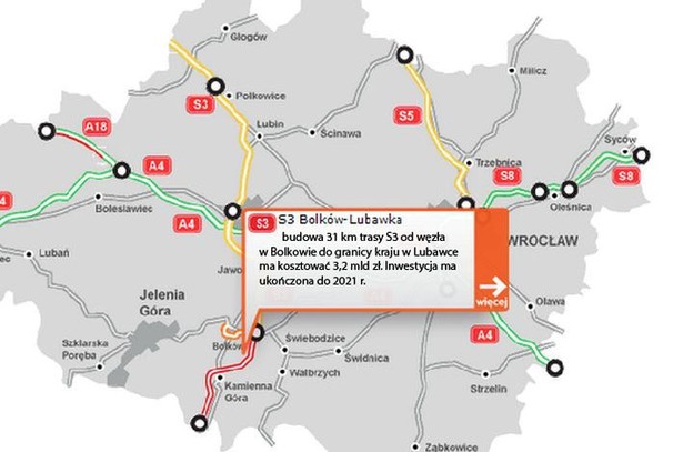 S3 - Bolków - Lubawka