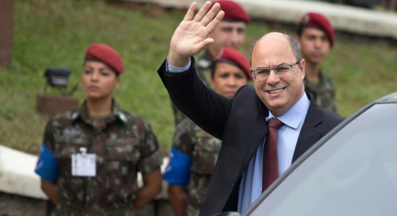 Under Rio de Janeiro's Governor-elect and President Jair Bolsonaro ally Wilson Witzel, pictured November 2018, local authorities are poised to take a hard line on crime, including using facial-recognition technology at Rio's famed Carnival