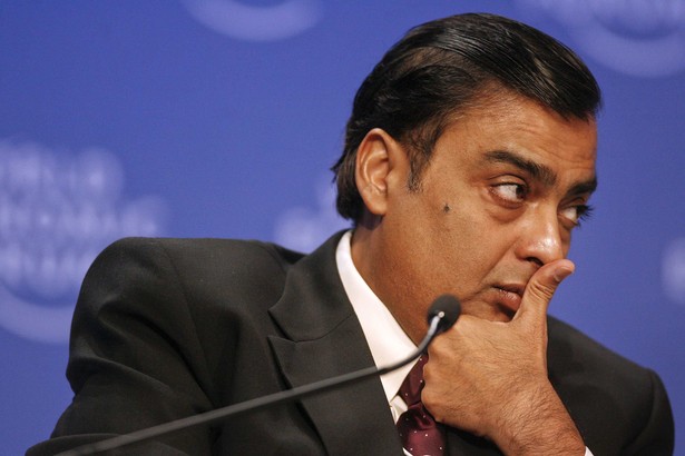 Mukesh D. Ambani na Forum Ekonomicznym w Davos