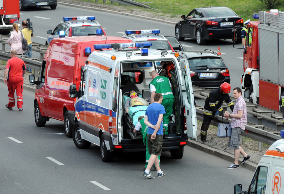 WARSZAWA WYPADEK AUTOBUSU