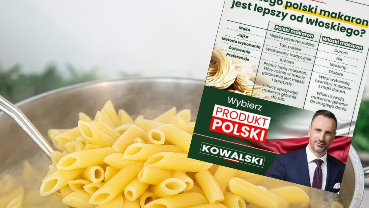 Janusz Kowalski zachęca do kupowania polskiego makaronu. Internauci ...