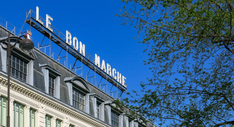 Le Bon Marché Rive Gauche: Le Bon Marché opened in 1852. In 1984, before Bernard Arnault created LVMH, he bought luxury goods company Agache-Willot-Boussac. He renamed it Financière Agache and sold some of the company's assets. One of the assets he kept was Le Bon Marché, which became part of the LVMH Group in 1987.