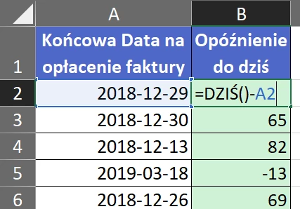 5.9  Obliczanie dni opóźnienia