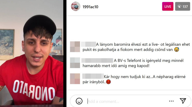 Aurelio pénzért beszélget emberekkel a börtönbevonulás előtt / Fotó: Instagram