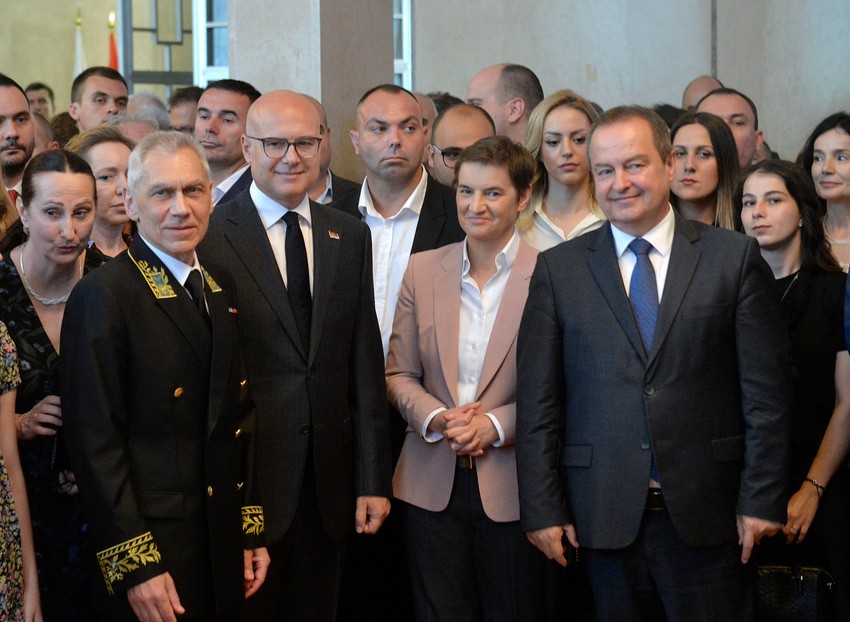 Na svečanom prijemu bili su Vučević, Brnabić i Dačić