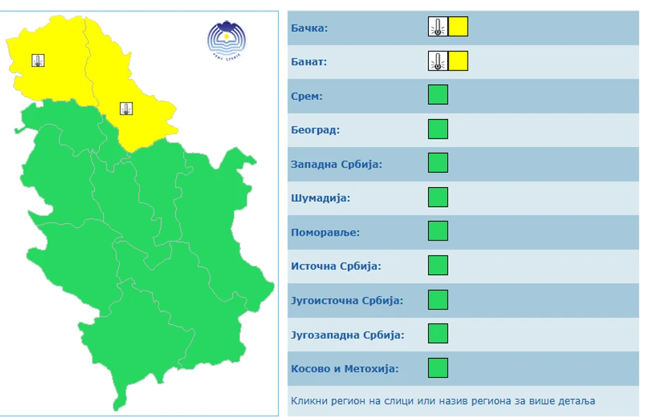 Meteo-alarm za 30. april