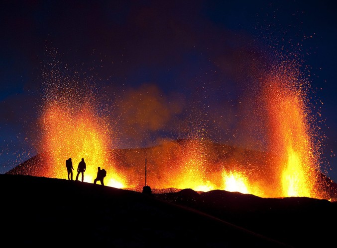'Przebudzony' islandzki wulkan Eyjafjallajockull 24 marca 2010