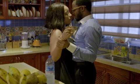 OC Ukeje and Joselyn Dumas before a sex scene in "Potato Potahto" 