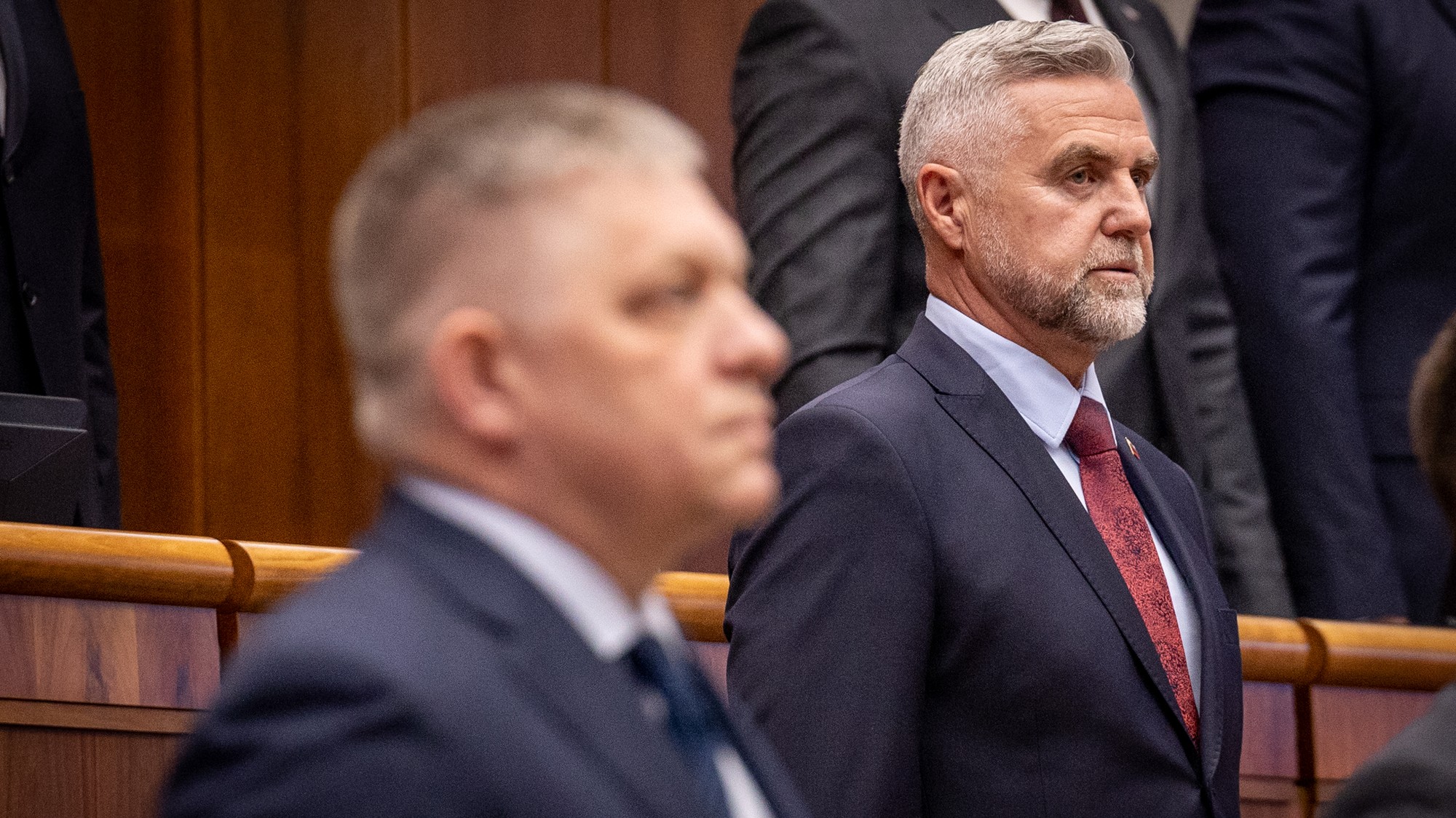 Tibor Gašpar a Robert Fico v parlamente