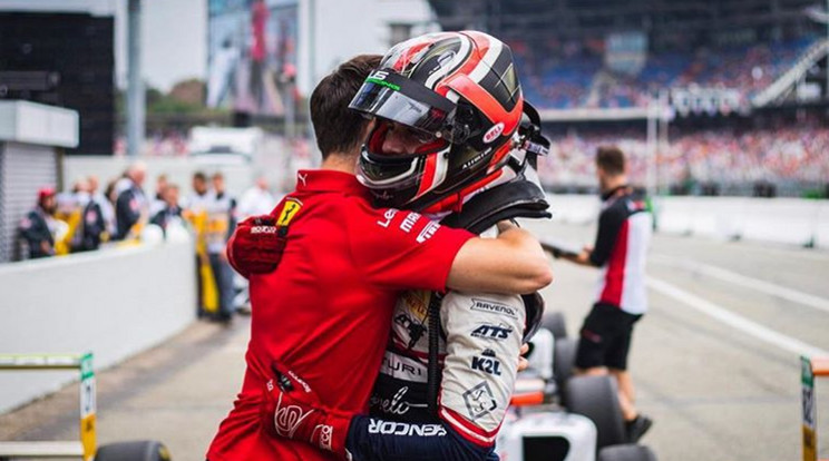 Charles Leclerc (balra) után Arthur is az olaszoknál vezet /Fotó: Instagram