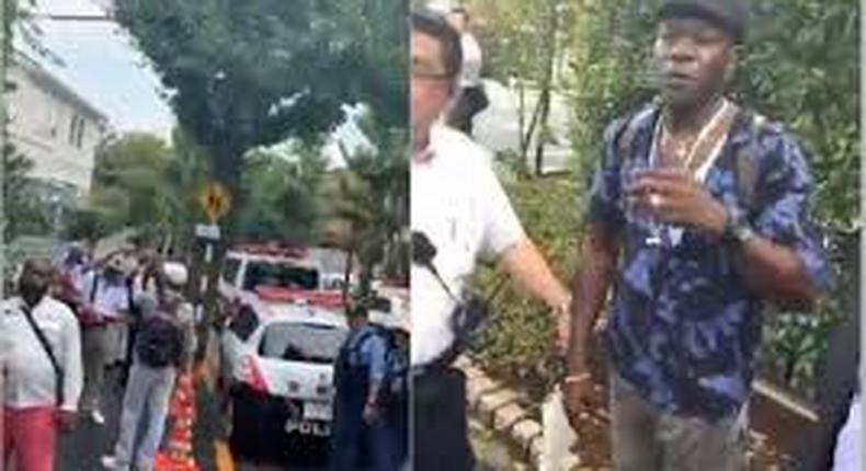 Angry Nigerians chase Buhari with police to conduct compulsory DNA test on him (video)