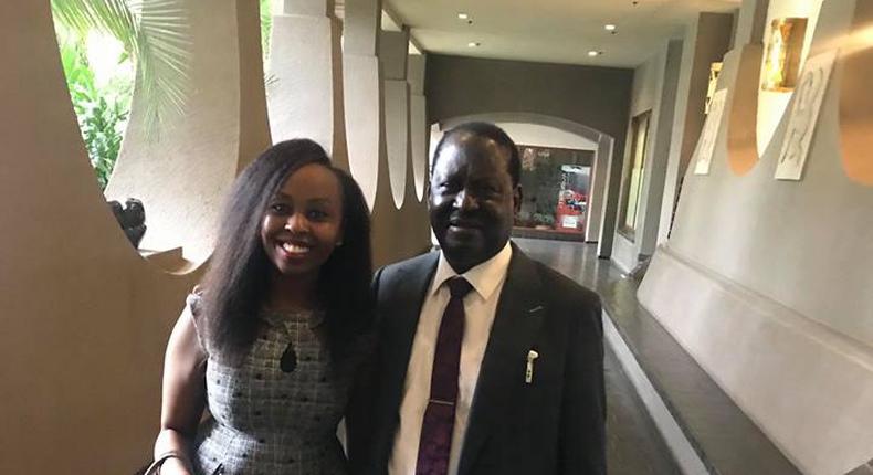 Jubilee blogger Pauline Njoroge and Hon. Raila Odinga