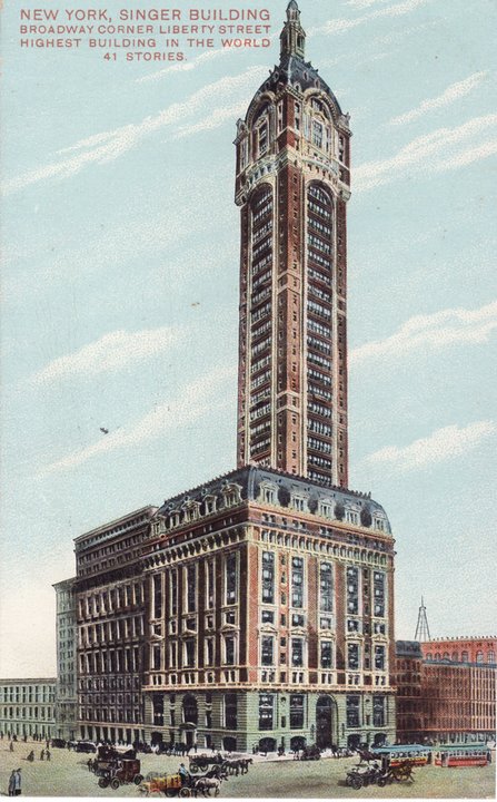 Kiedyś był najwyższy na świecie. Wyburzony Singer Building