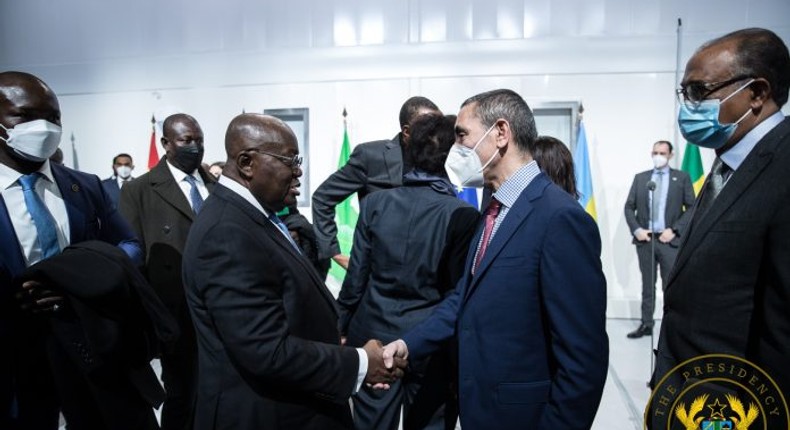 President Akufo-Addo with the CEO of BiONTECH