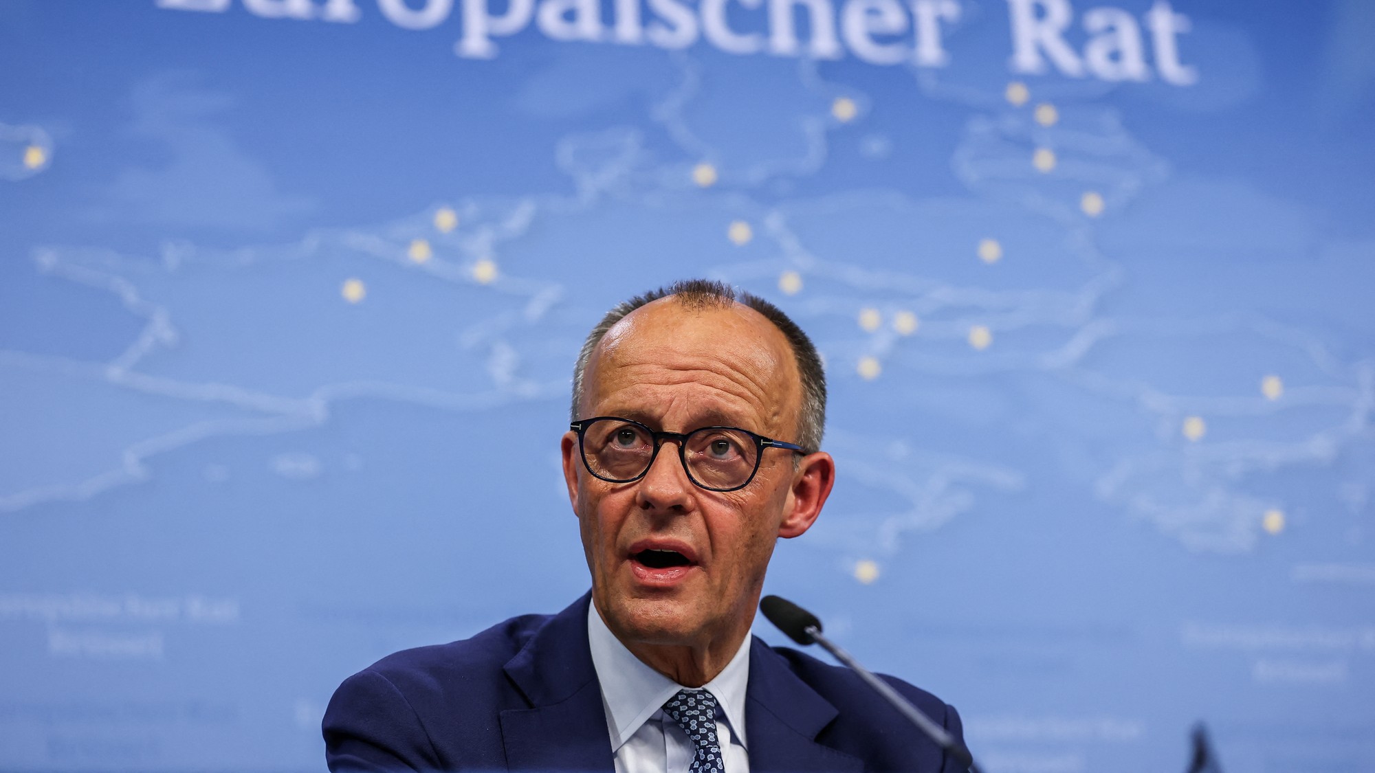 Nemecký kancelár Friedrich Merz na samite.