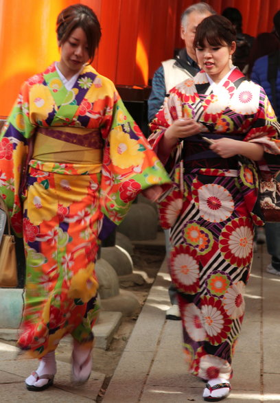 Japonki w kimonach