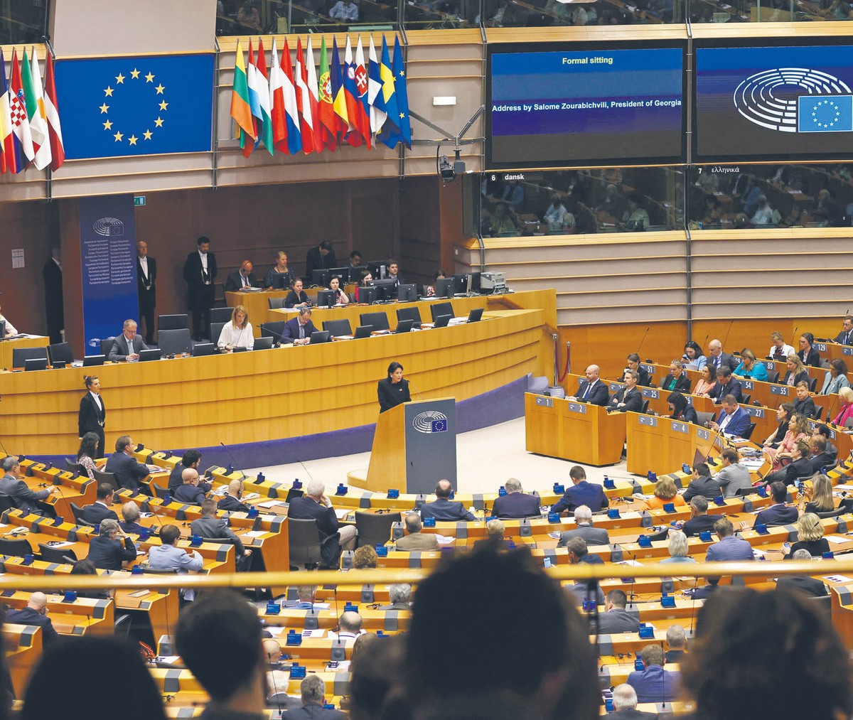 Prezydent Gruzji Salome Zurabiszwili w Parlamencie Europejskim