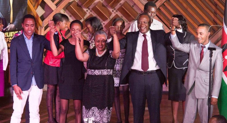 President Uhuru Kenyatta and his family 