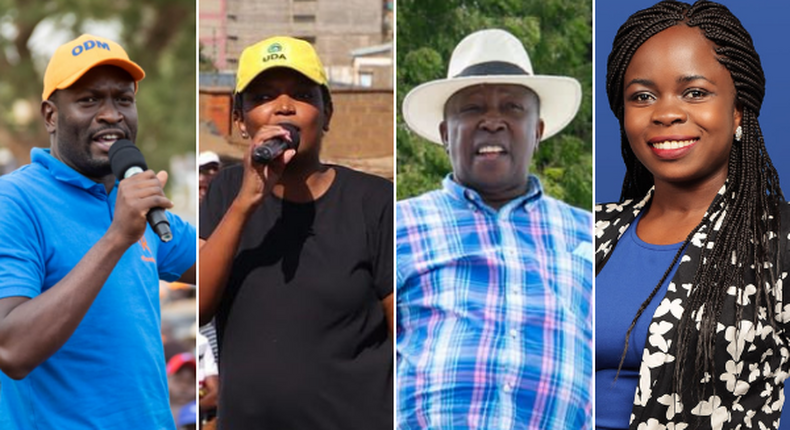 Top candidates vying for Nairobi Senator: Edwin Sifuna, Karen Nyamu, Maina Kamanda and Faith Norah Lukosi