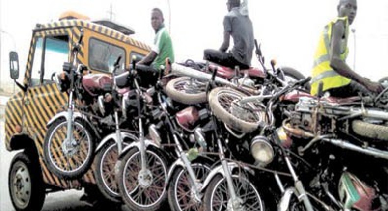 Impounded motorcycles in FCT