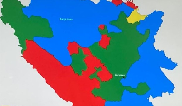 Nova mapa BiH pravila se usred Zagreba