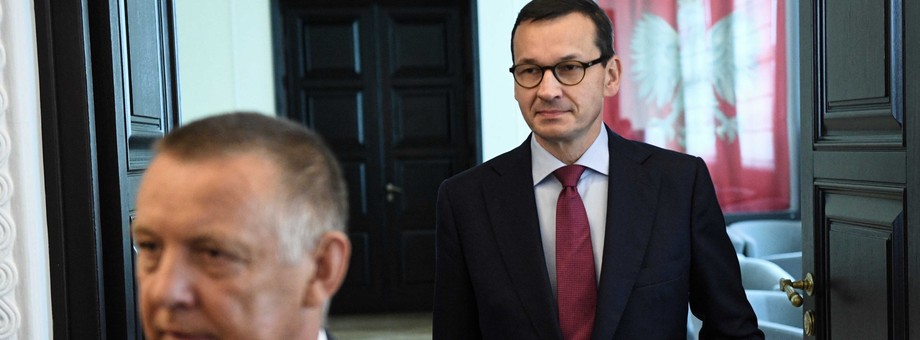 Premier Mateusz Morawiecki, minister finansów Marian Banaś