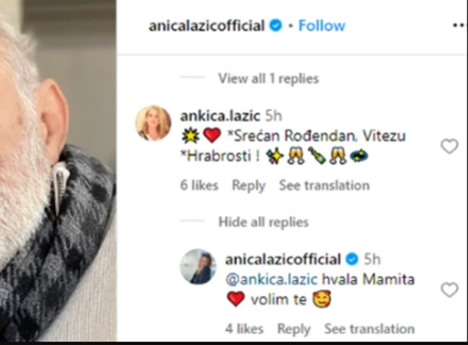 Majka Anice Lazić čestitala Ristovskom rođendan