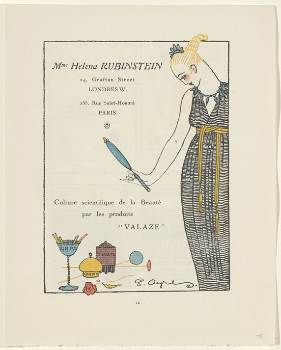 Reklama Valaze, Gazette du Bon Ton, n. 6, p. IX, 1914, Wikimedia Commons