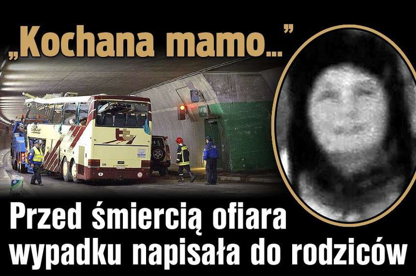 "Kochana mamo..." Przed śmiercią ofiara wypadku napisała do rodziców