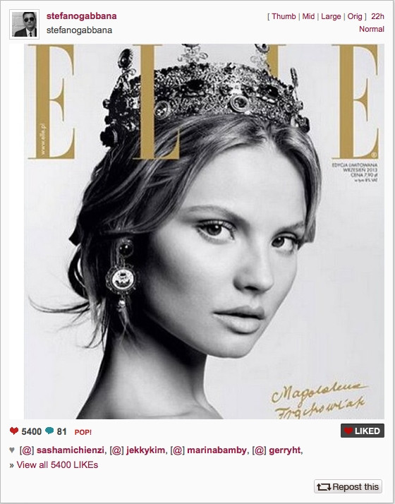 Magdalena Frąckowiak na okładce wrześniowego "ELLE"