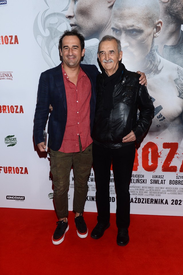 Gwiazdy na premierze filmu "Furioza": Marek Koterski, z synem Michałem Koterskim