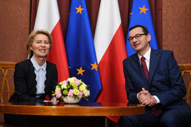 Von der Leyen zapowiedziała, że podczas spotkania w Warszawie przedstawi Mateuszowi Morawieckiemu główne elementy swojej strategii dla Komisji.