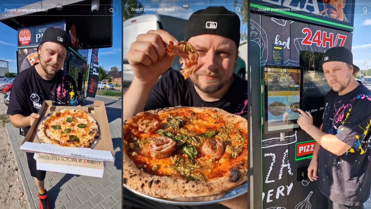 Jak smakuje włoska pizza z automatu? Znany youtuber zrobił test smaku