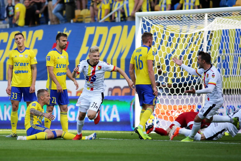 Pilka nozna. PKO Ekstraklasa. Arka Gdynia - Jagiellonia Bialystok. 19.07.2019