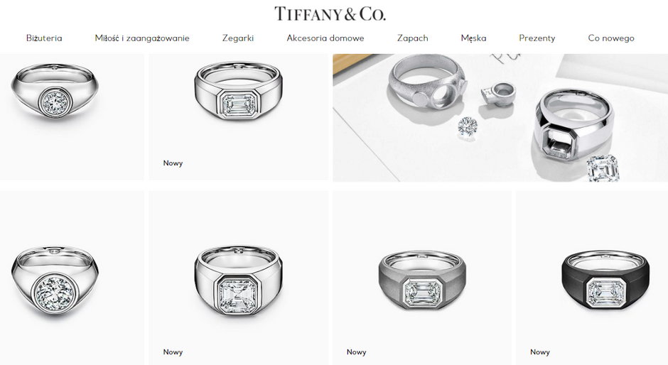 Tiffany & Co - męskie pierścionki zaręczynowe